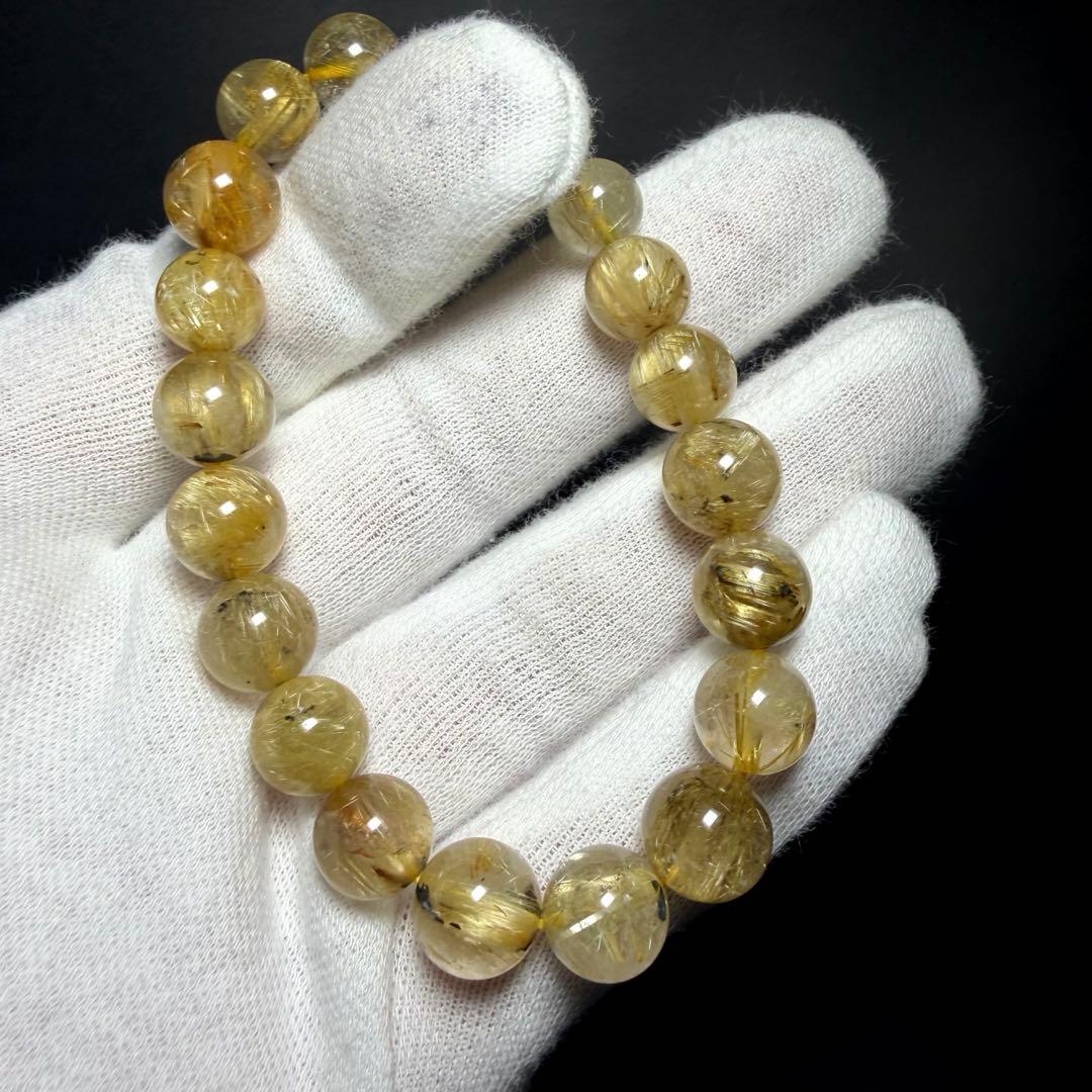 ルチルクォーツ 10mm 内径16cm ブレスレット