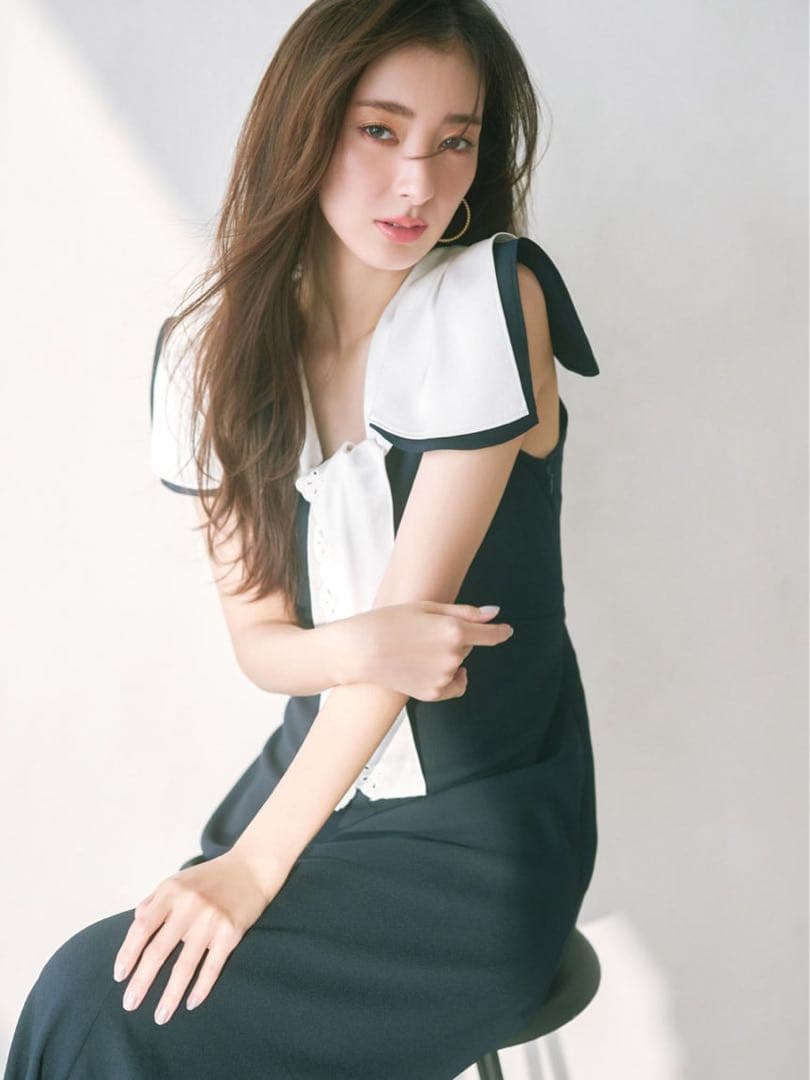 snidel｜セーラースカーフワンピース