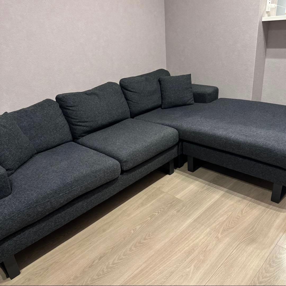 ダークグレー コーナーソファ
