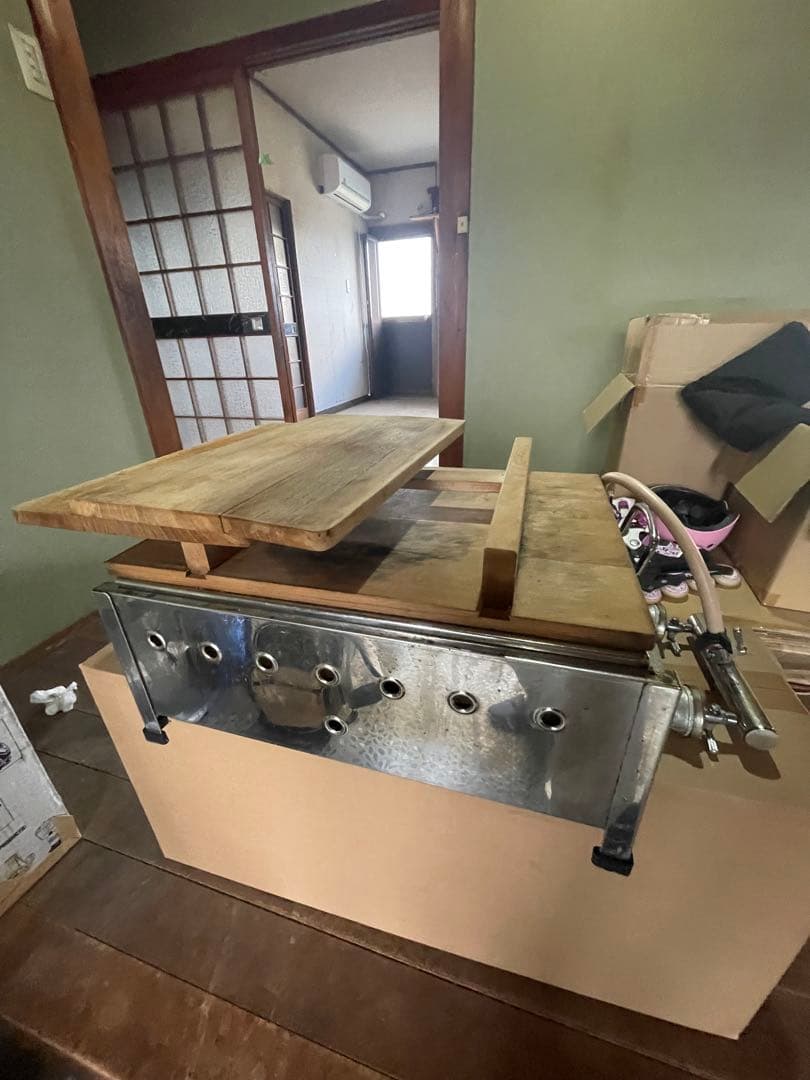 SENDA ステンレス調理器具 木製板付き　おでん　都市ガス