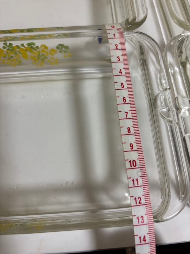 PYREXオールドパイレックス　昭和レトロガラス保存容器 蓋付き２段２セット