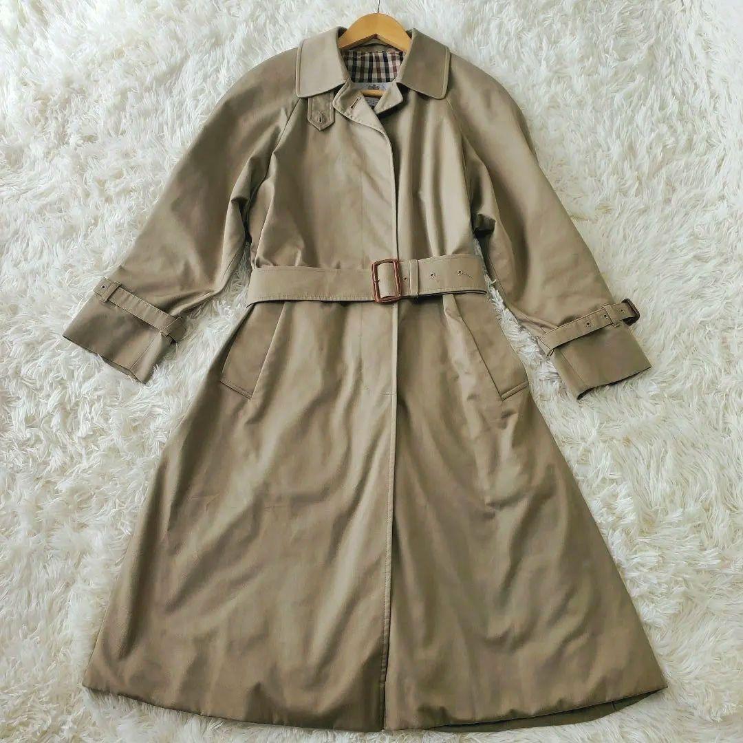 【名作】アクアスキュータム トレンチコート クラブチェック レディース M