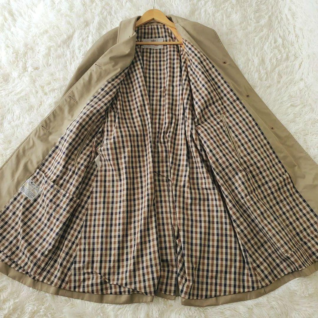 【名作】アクアスキュータム トレンチコート クラブチェック レディース M