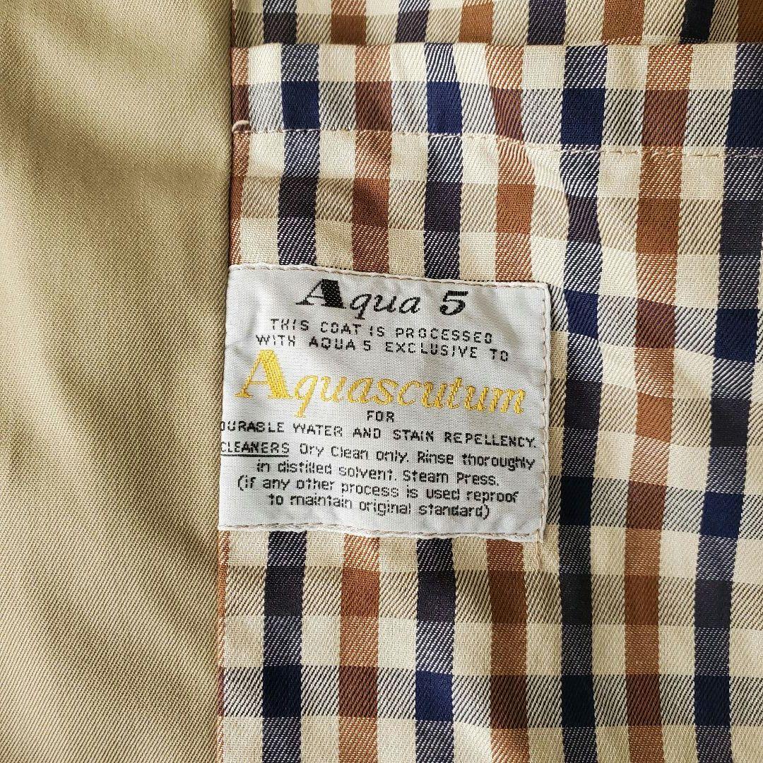 【名作】アクアスキュータム トレンチコート クラブチェック レディース M