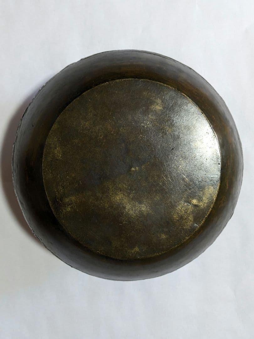 ♦江戸時代後！希少 レア物 唐金 打出し 山水図 建水 香炉 骨董品