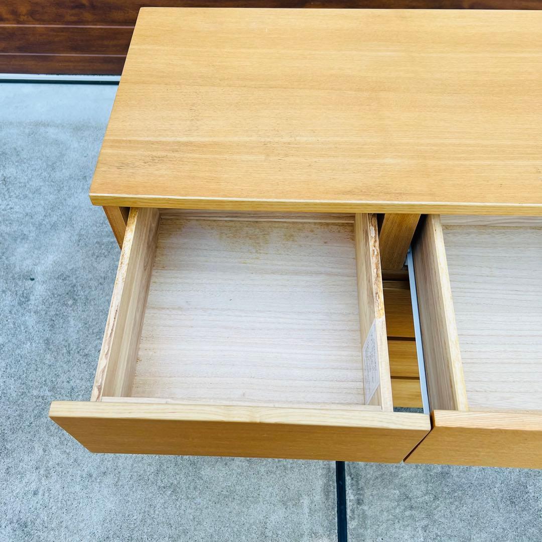 廃盤 無印 チェスト オーク 4段 足付き タンス