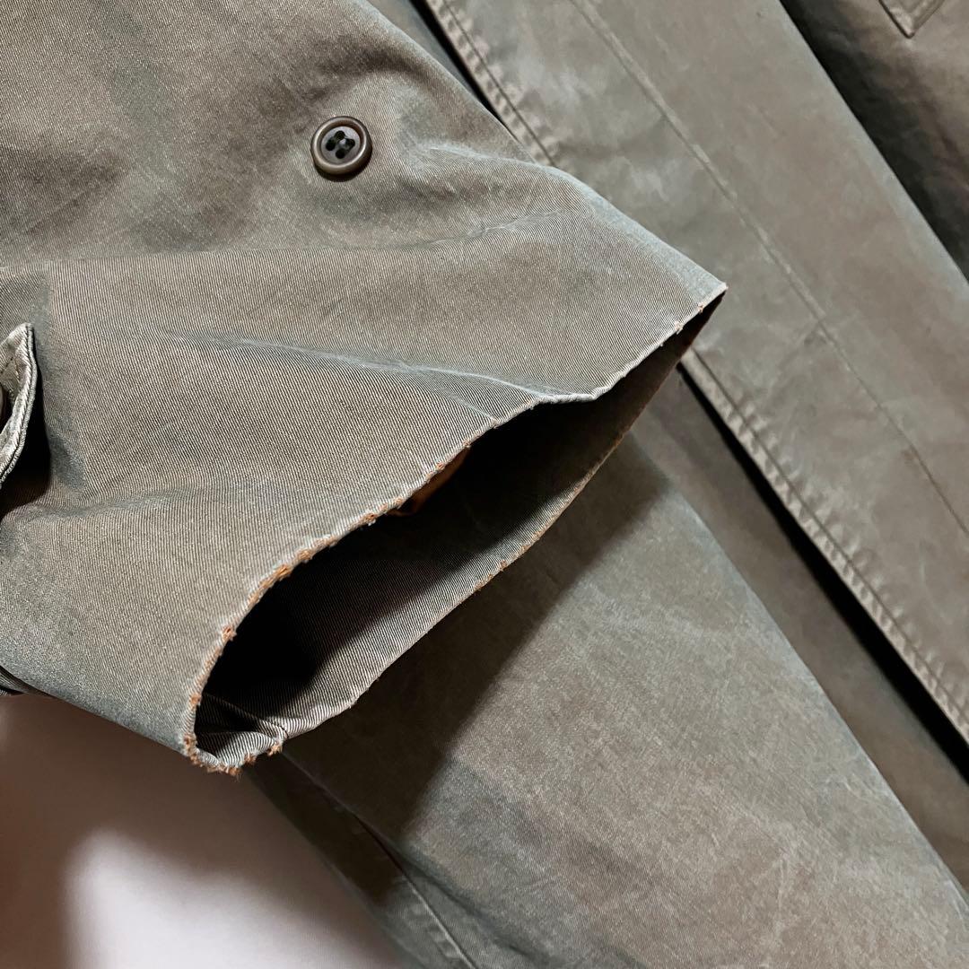 バーバリー 玉虫色 一枚袖 ステンカラーコート ライナー C100