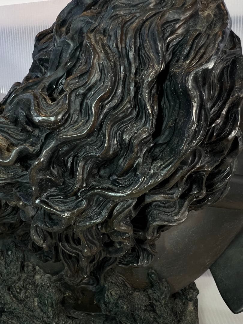 ヴィンテージ マーメイド コーヒーテーブル ガラストップ ブロンズ1980 年代