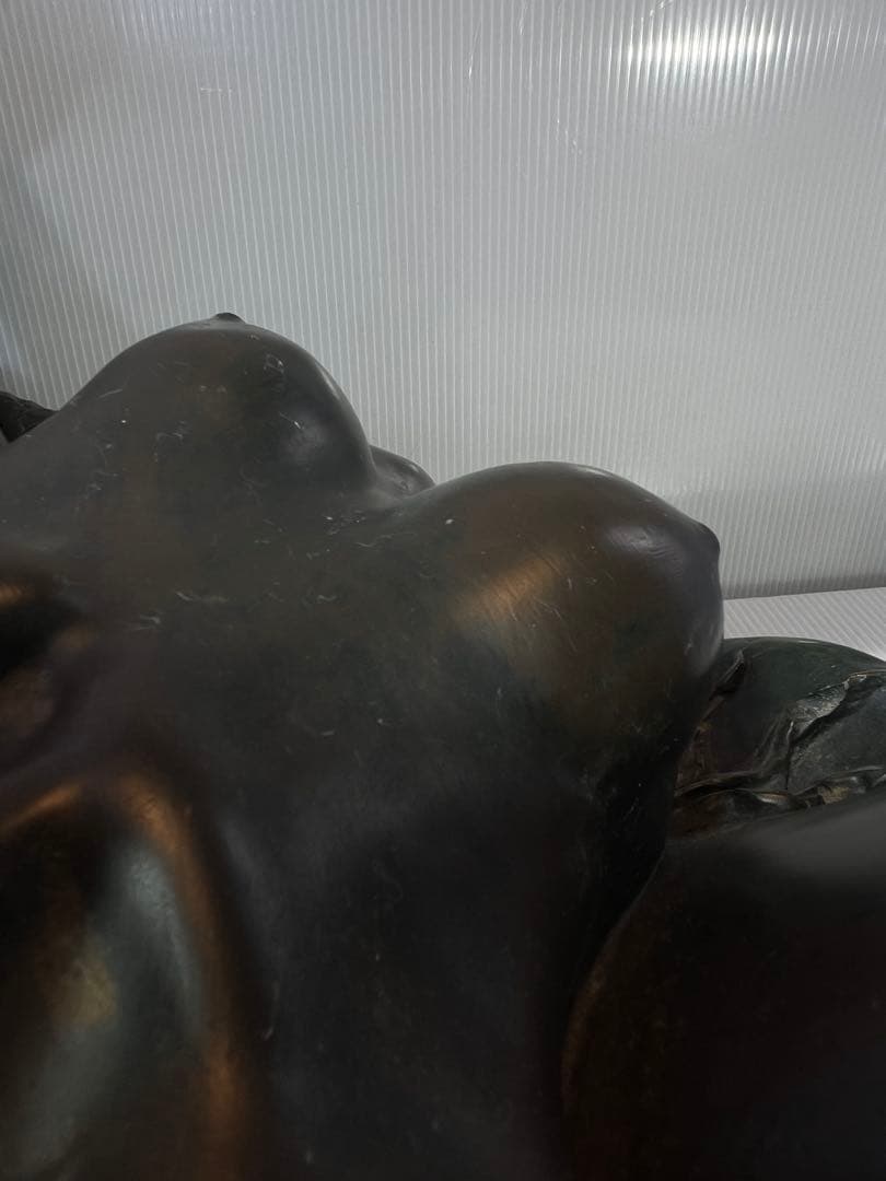 ヴィンテージ マーメイド コーヒーテーブル ガラストップ ブロンズ1980 年代