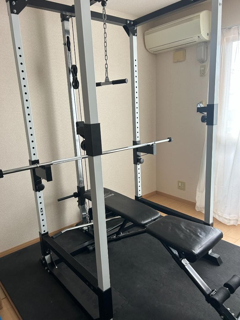 引取【IROTEC】マルチパワーラック ラットプル付き ベンチプレス・スクワット
