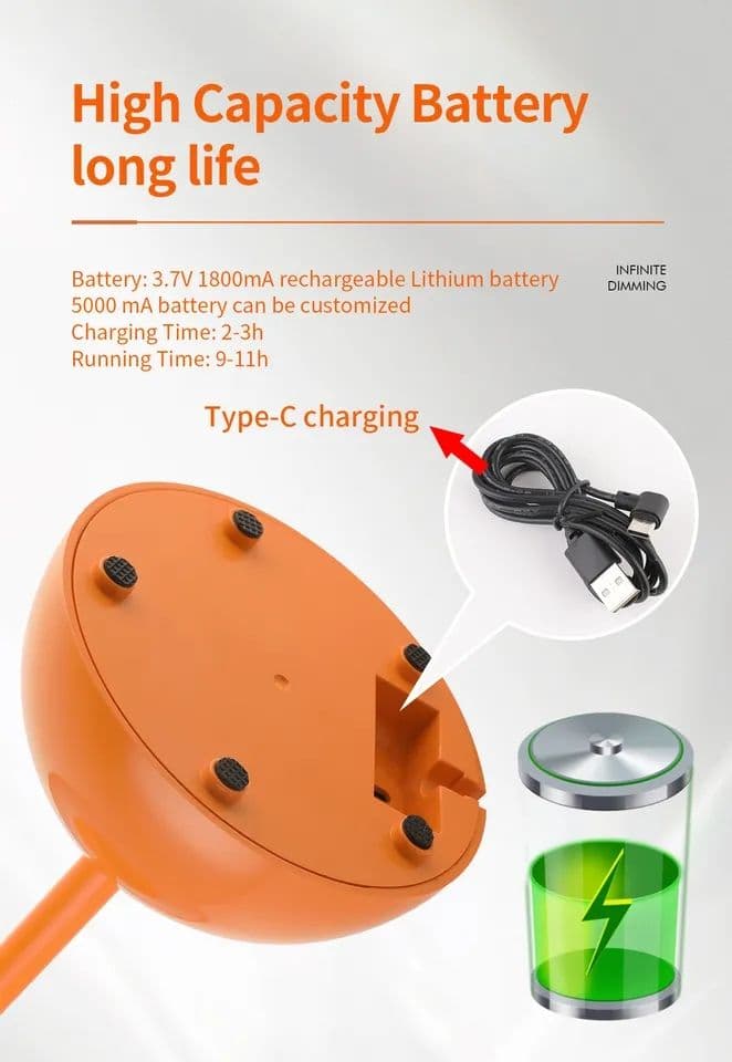 北欧デザイン マッシュルームライト ホワイト LED 調色調光可能 コードレス