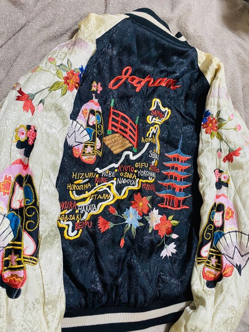 日本 SCRIPT super 限定 スカジャン 虎芸者 2面使う Unisex