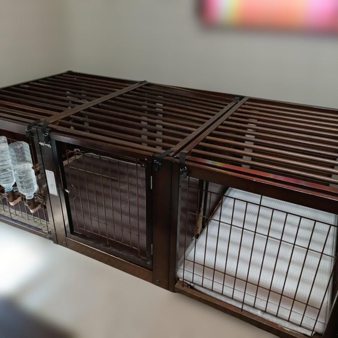 引き取り限定 木製犬用サークル W180 D95 H60