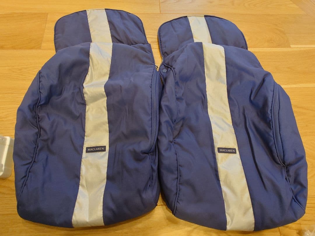 【Ｓ】マクラーレン双子ベビーカー(フットマフ、レインカバー付)