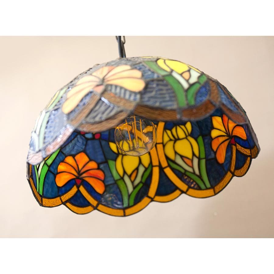 アンティーク調 ティファニーライト ステンドグラス風 ペンダントランプ