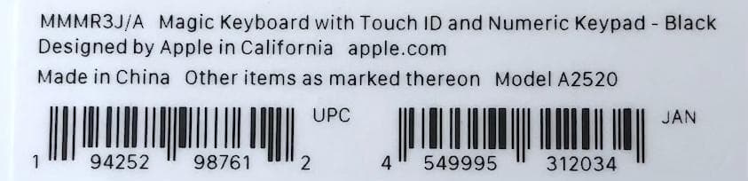 優良品｜Touch ID｜ブラック｜Magic Keyboard｜JIS｜純正