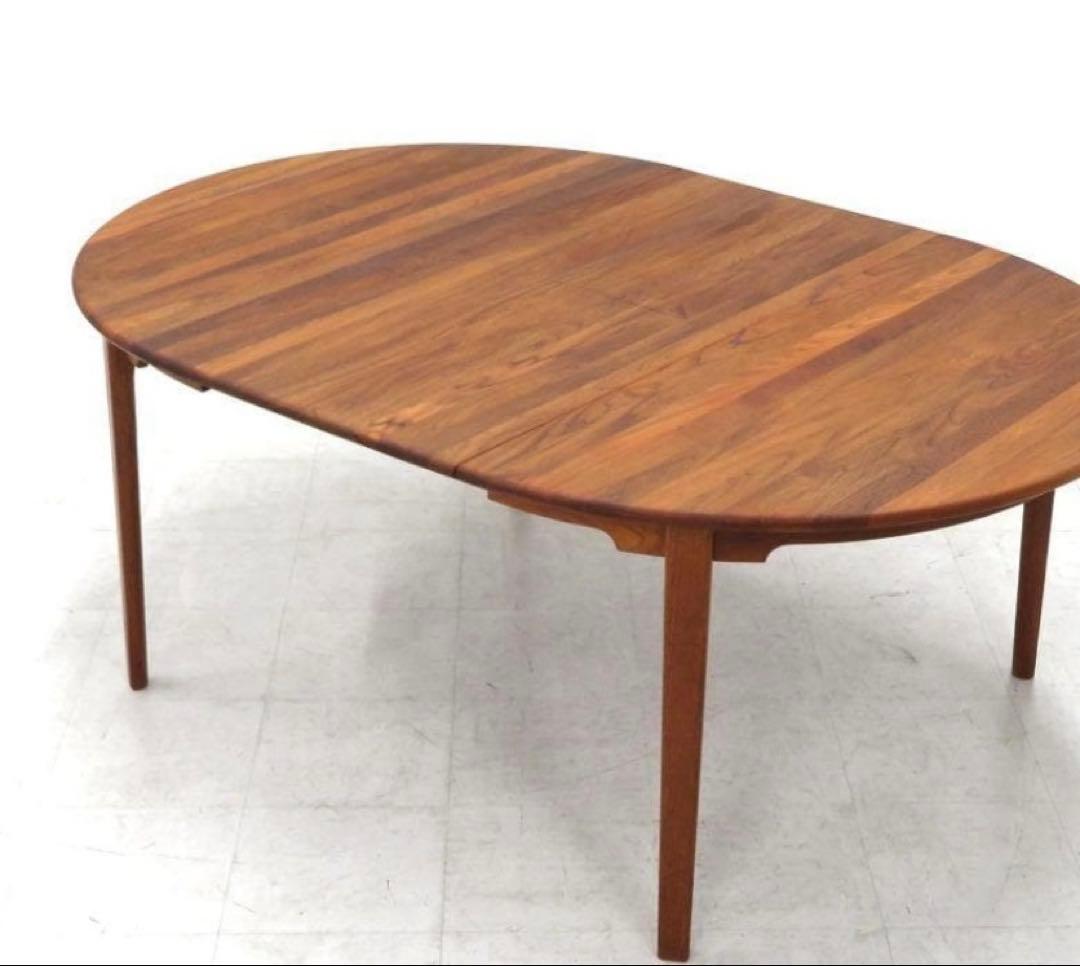 カンディハウス チーク材 無垢　伸長式ダイニングテーブル