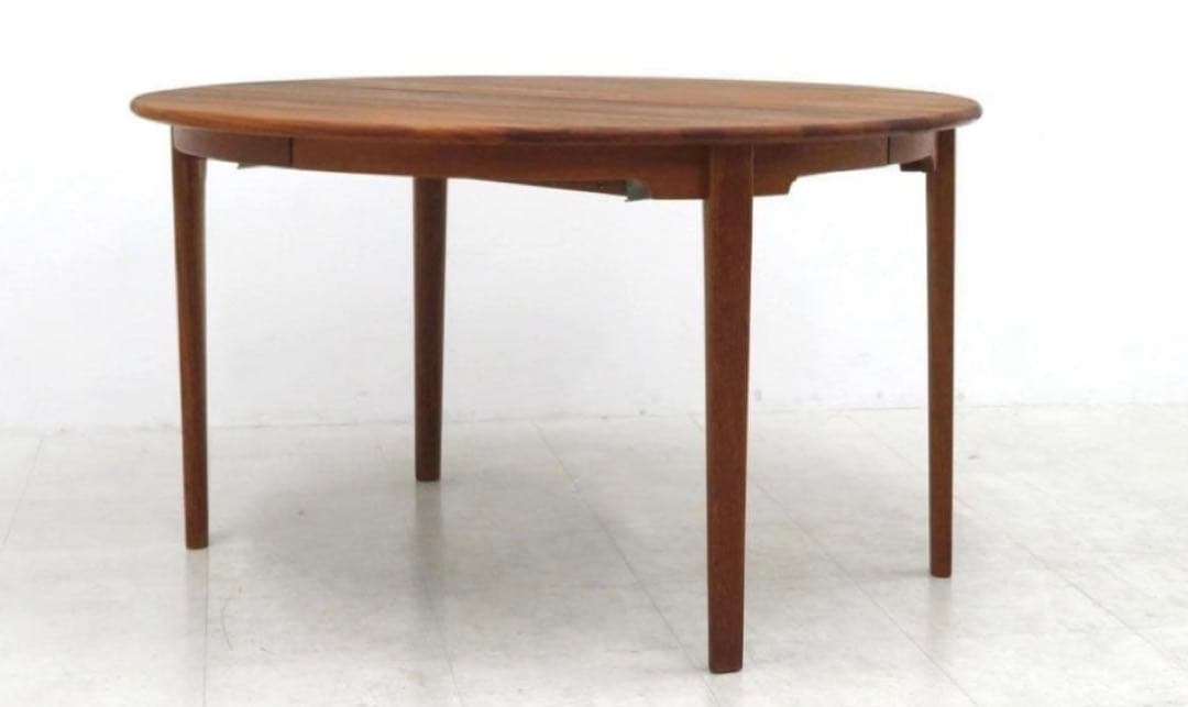 カンディハウス チーク材 無垢　伸長式ダイニングテーブル