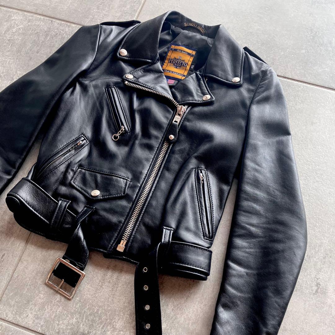 SCHOTT Perfecto ブラック レザージャケット XS
