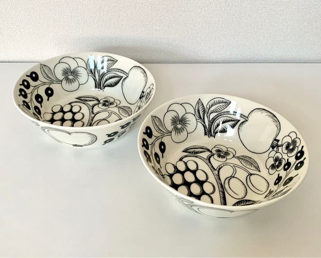 正規品◾️ARABIA アラビア ブラックパラティッシ ボウル 17cm 2枚