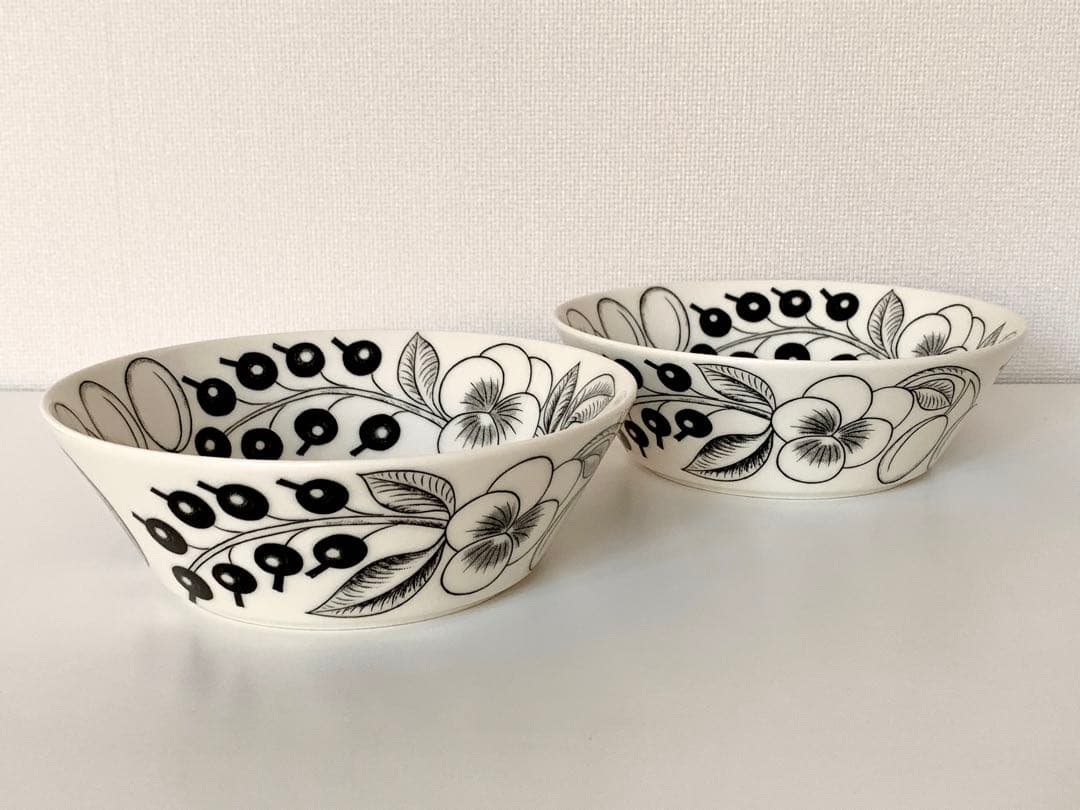 正規品◾️ARABIA アラビア ブラックパラティッシ ボウル 17cm 2枚