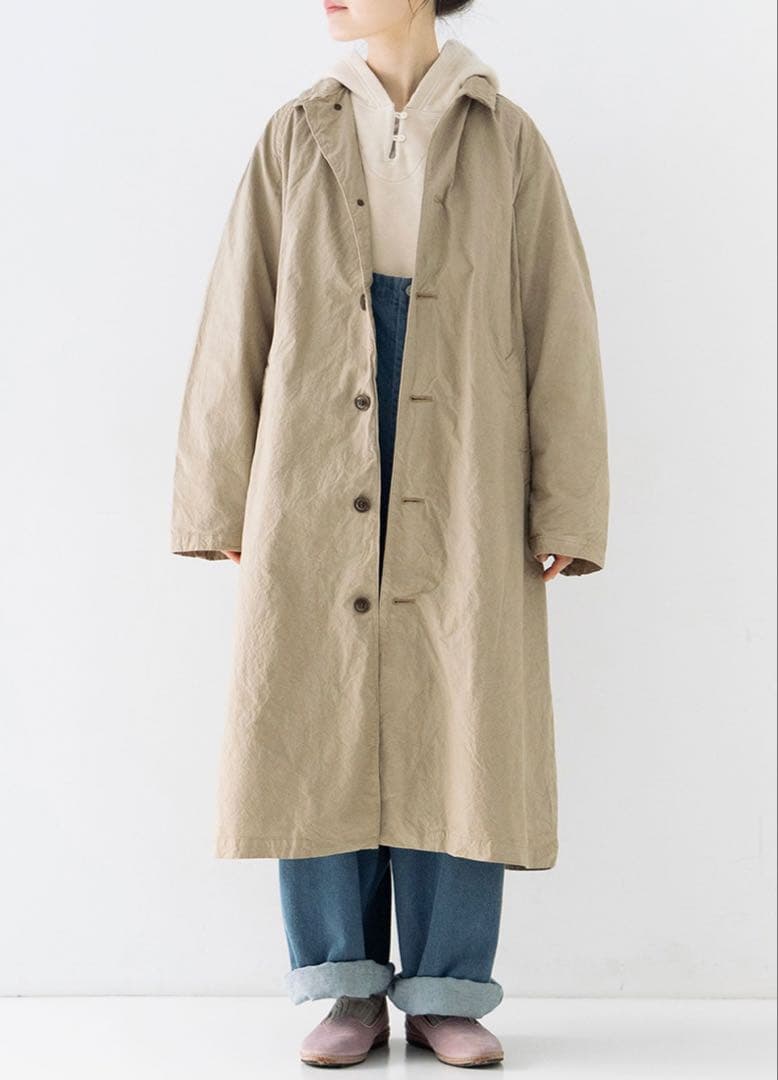 【nestRobe】ネストローブ スーピマコットンステンカラーコート