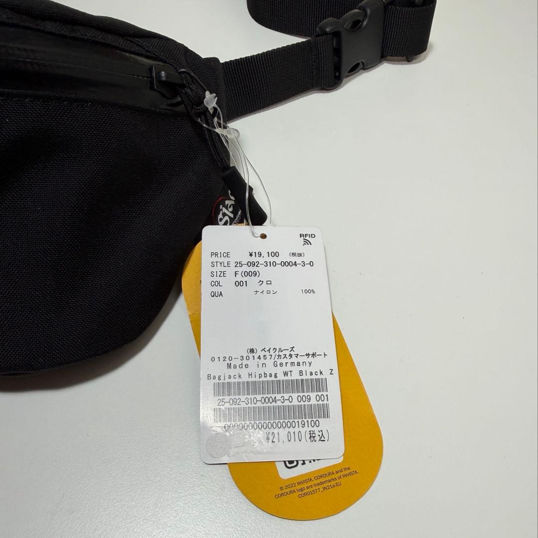 新品Bagjack バッグジャックHipbag WT Black Zip