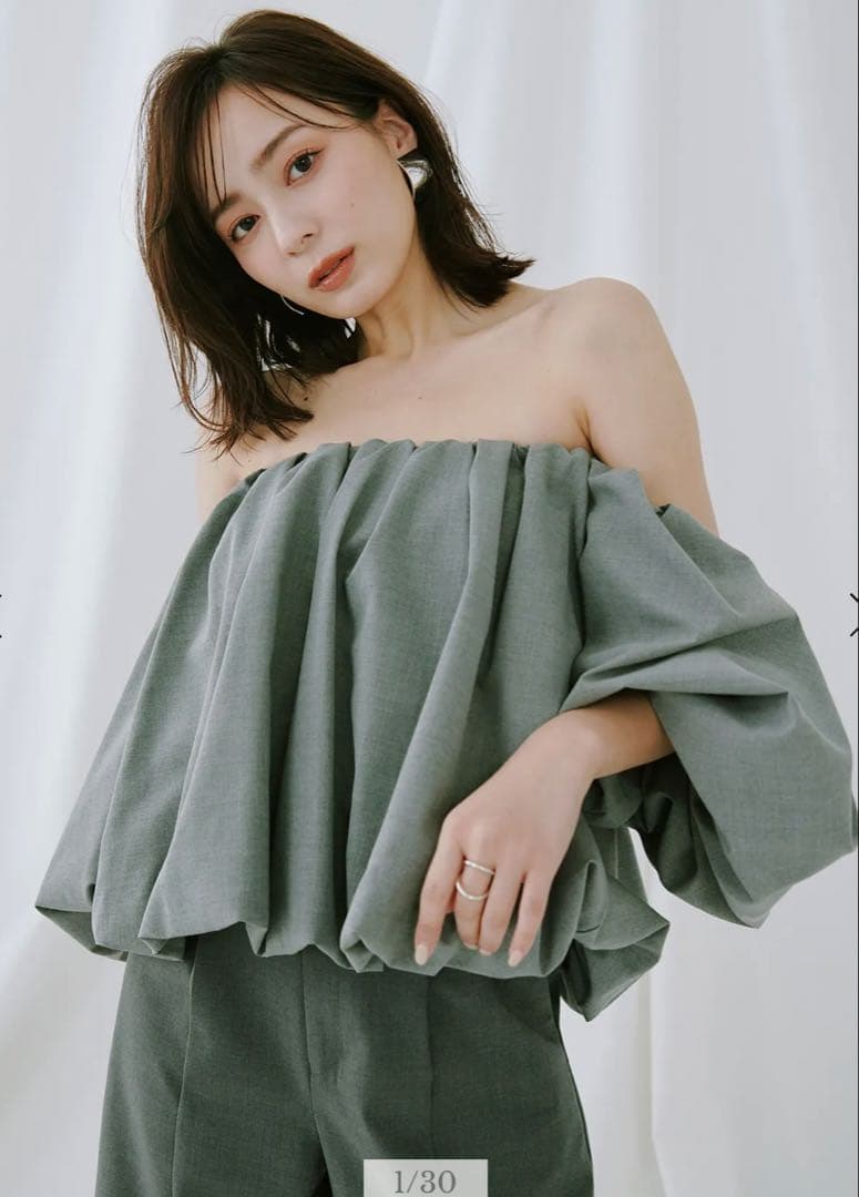 anuans ボリュームバルーントップス