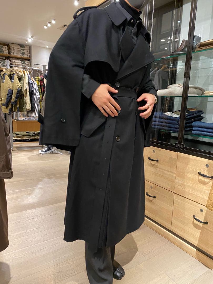 極美品‼️stein シュタイン　ウールトレンチコート　M