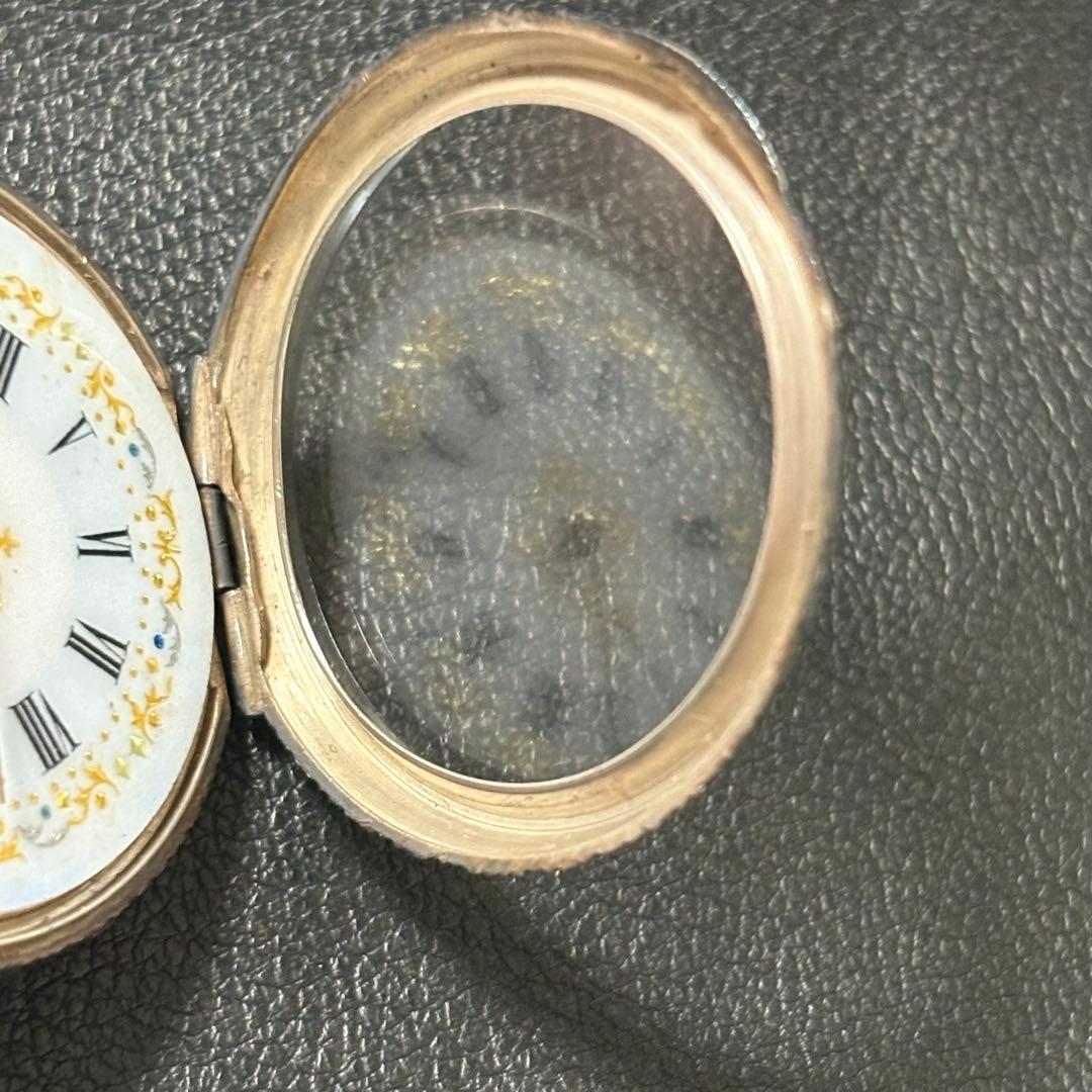 葵*葉様 懐中時計 0.935 シルバー 鍵巻き式 アンティーク レトロ