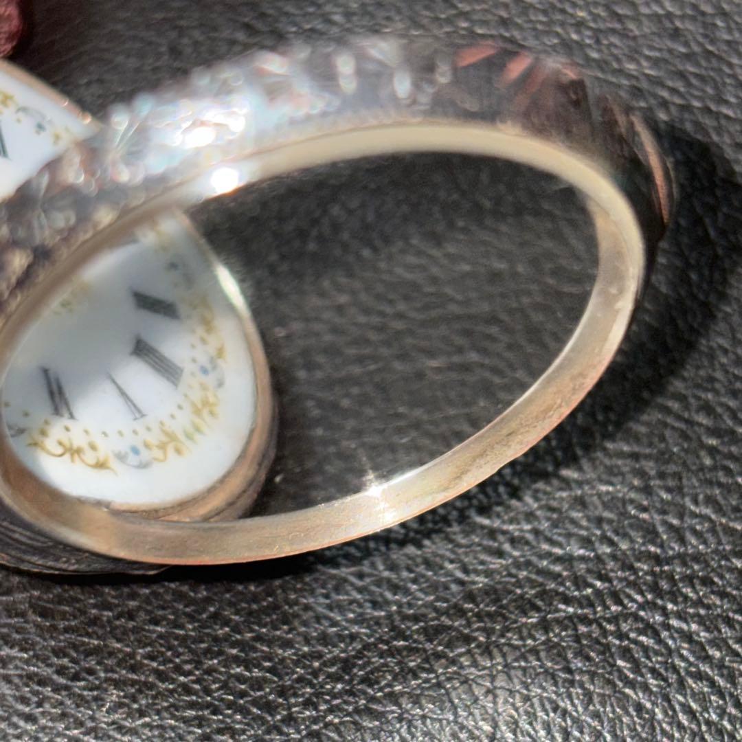 葵*葉様 懐中時計 0.935 シルバー 鍵巻き式 アンティーク レトロ