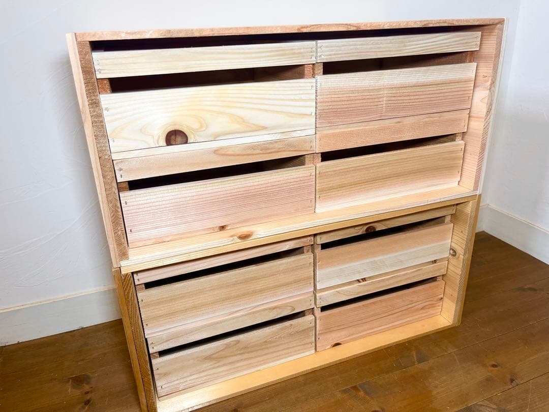 kaz りんご箱 3箱 & 収納小箱 12箱