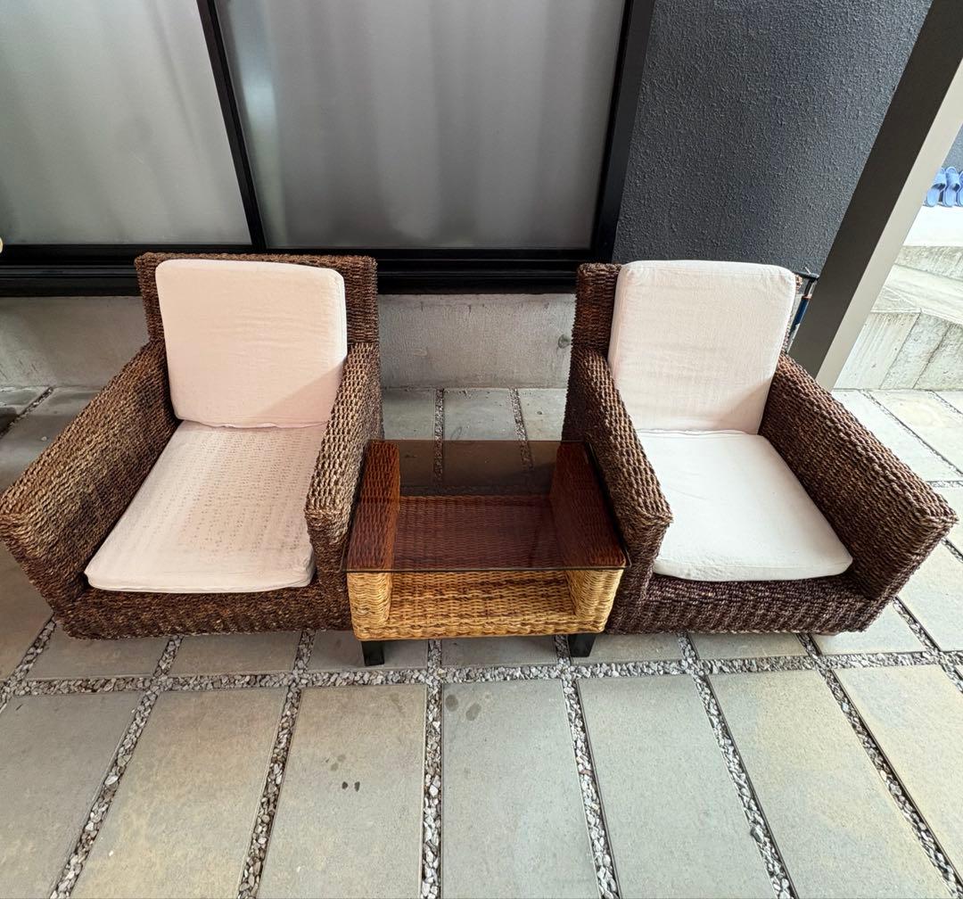 ウォーターヒヤシンス　ソファー　椅子　セット