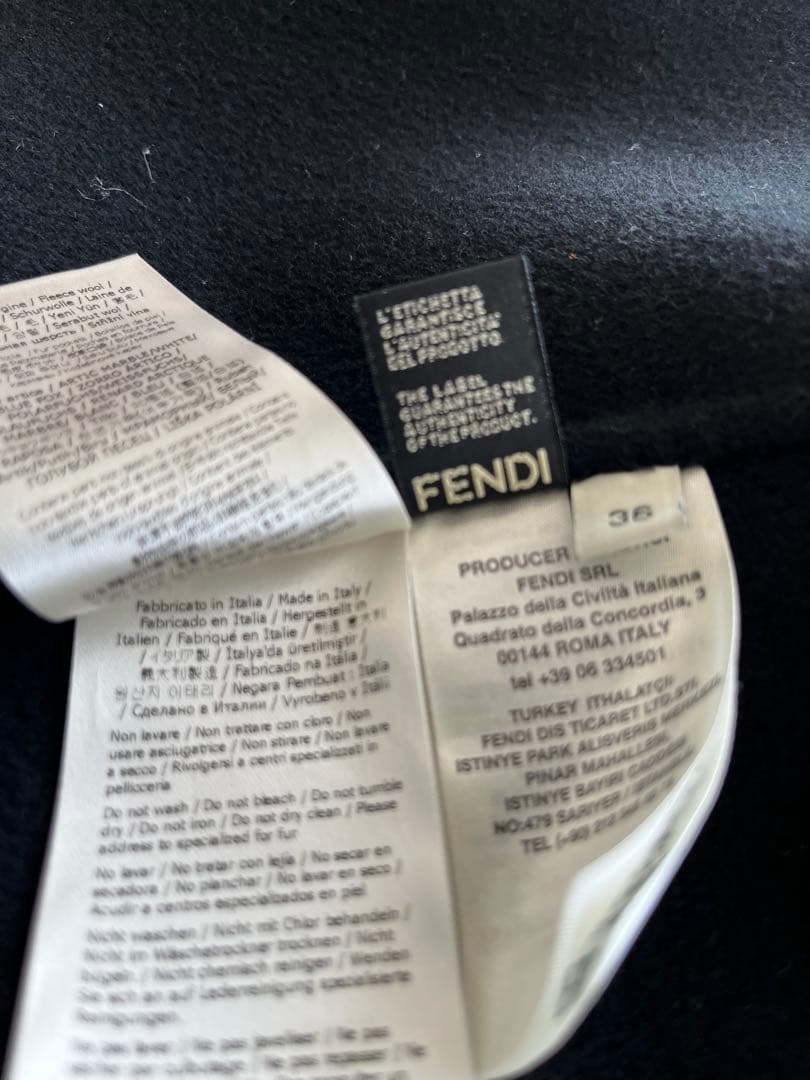 urbanurban 　Fendi 超美品ファー付きブラックケープコート