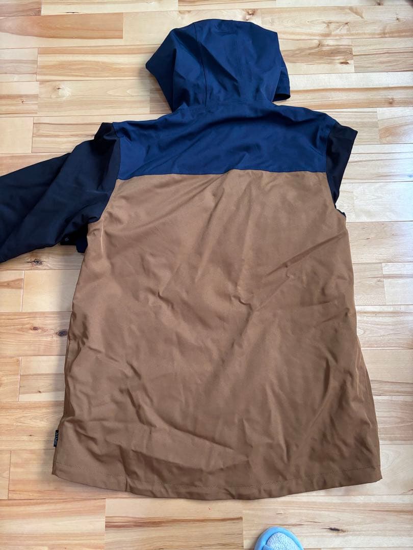 スノーボードウェア フード付き ブラウン/ネイビー