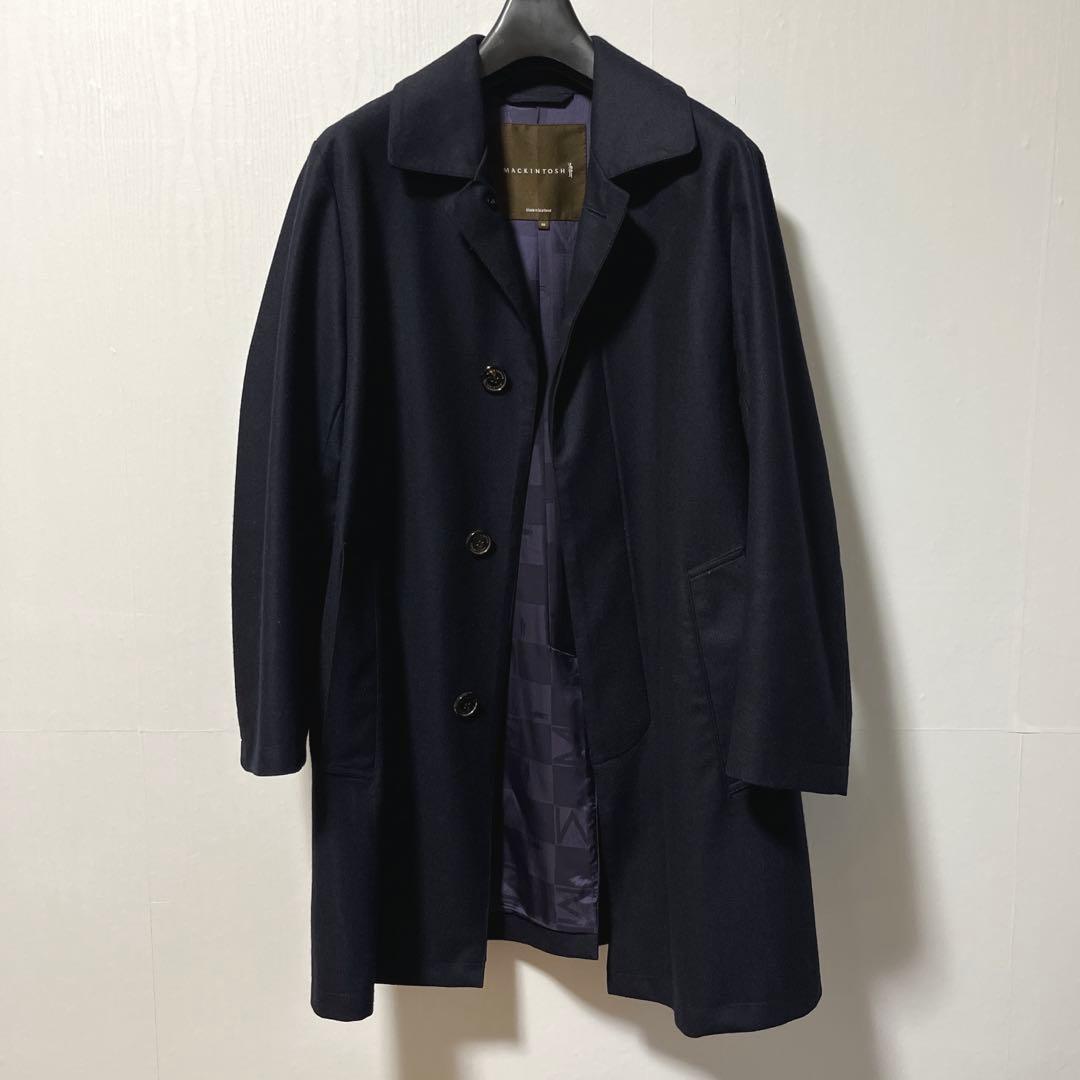 美品 マッキントッシュ スコットランド製 ウール ステンカラーコート 36