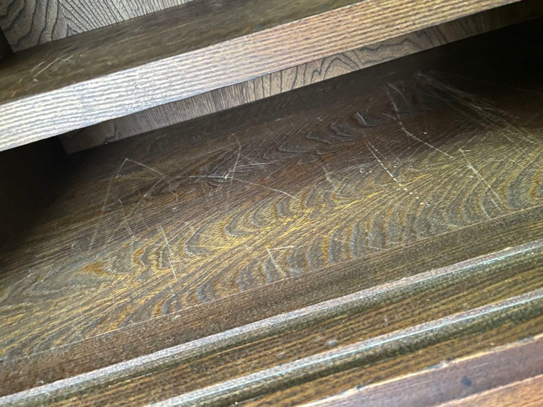 破格送料無料 アンティーク/水屋箪笥/食器棚/ガラス棚/ダイニングボード