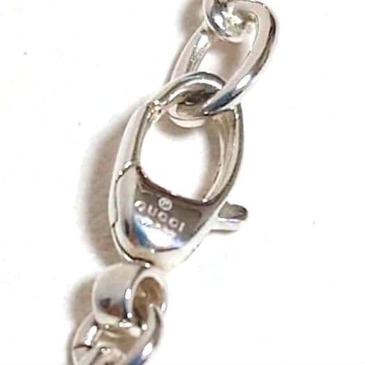 【美品】正規品　グッチ　インターロッキング　シルバーチェーンネックレス　メンズ