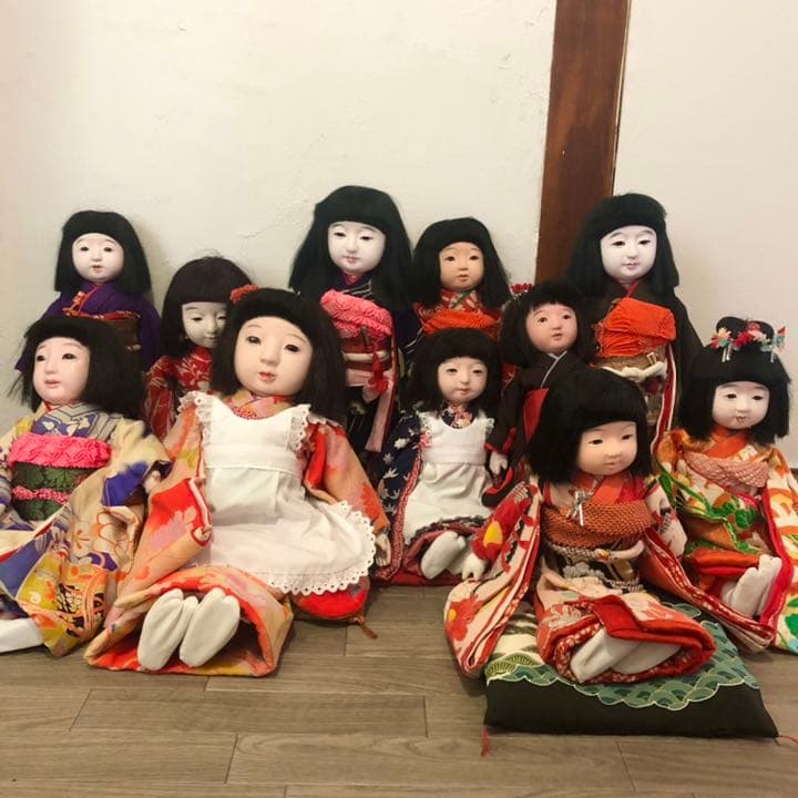 ⑥の市松人形 絹の手縫い本仕立て