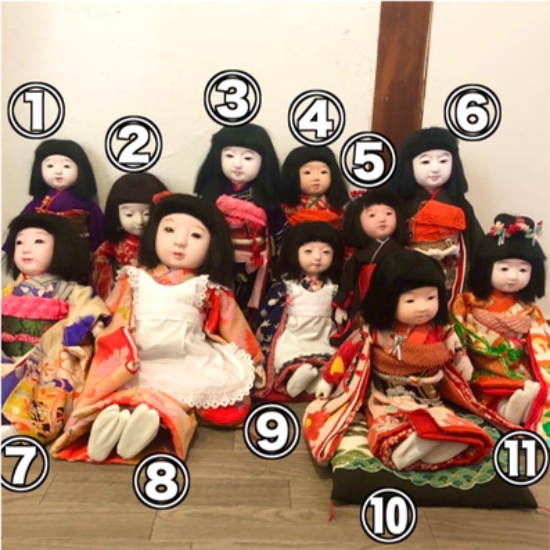 ⑥の市松人形 絹の手縫い本仕立て