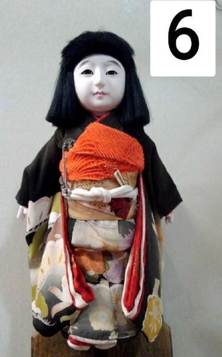 ⑥の市松人形 絹の手縫い本仕立て