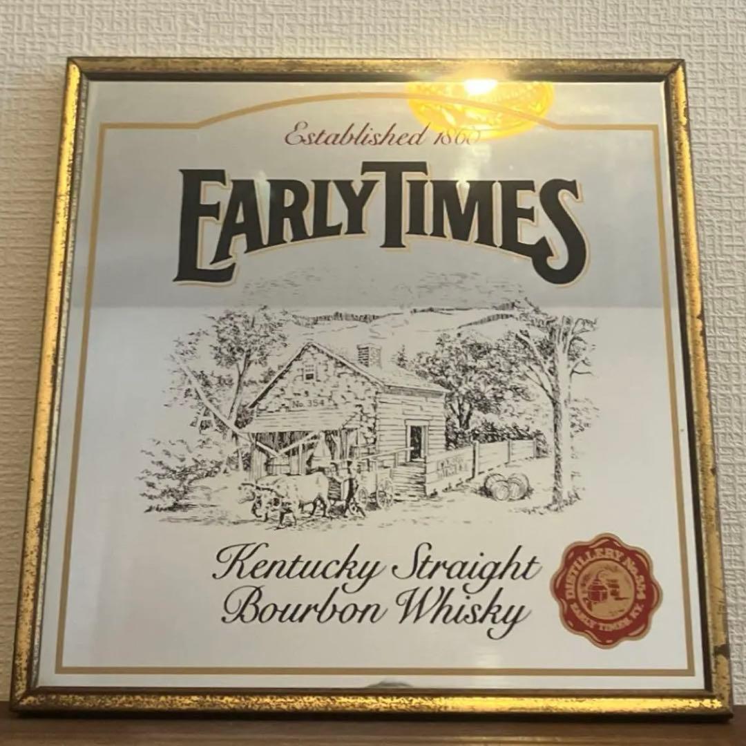 雰囲気◎希少EARLY TIMES パブミラー　vintage