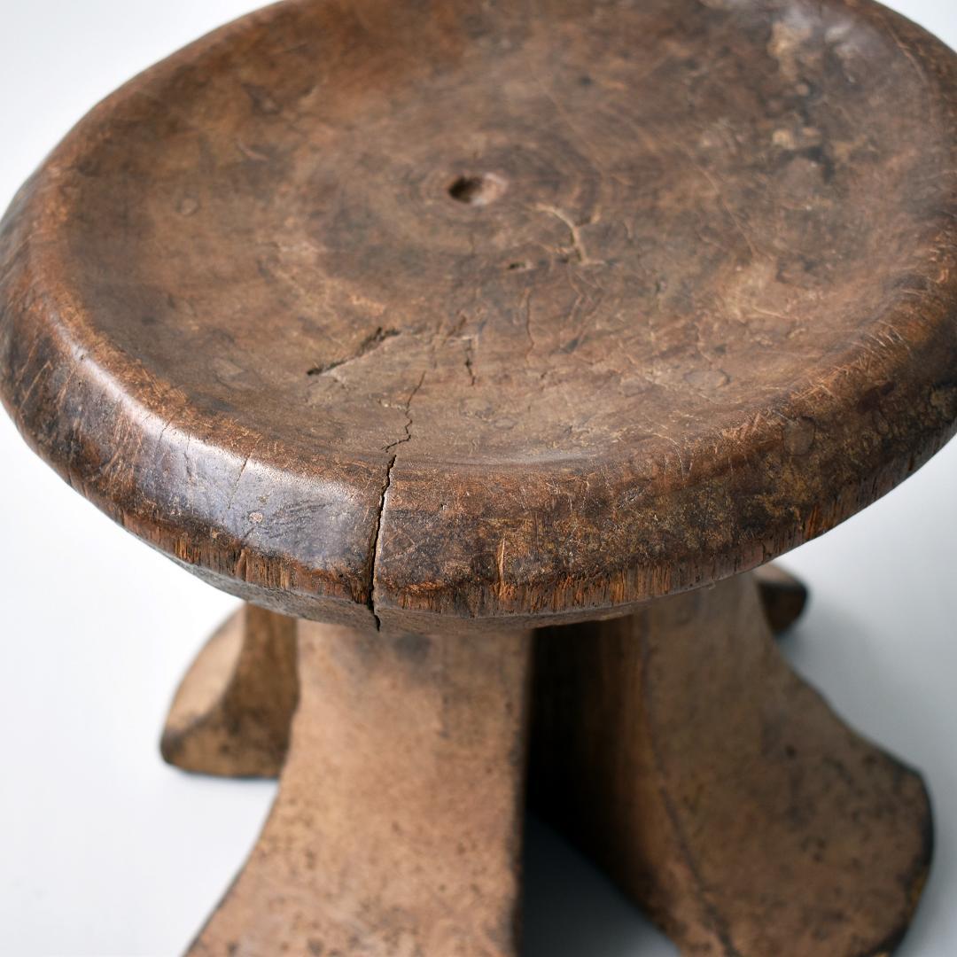アフリカ カメルーン 20世紀中頃 木製 椅子 スツール /部族 民族民具 彫刻