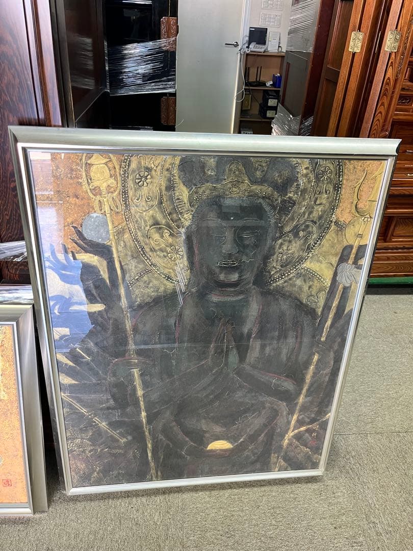 仏教画 仏像 金属製フレーム