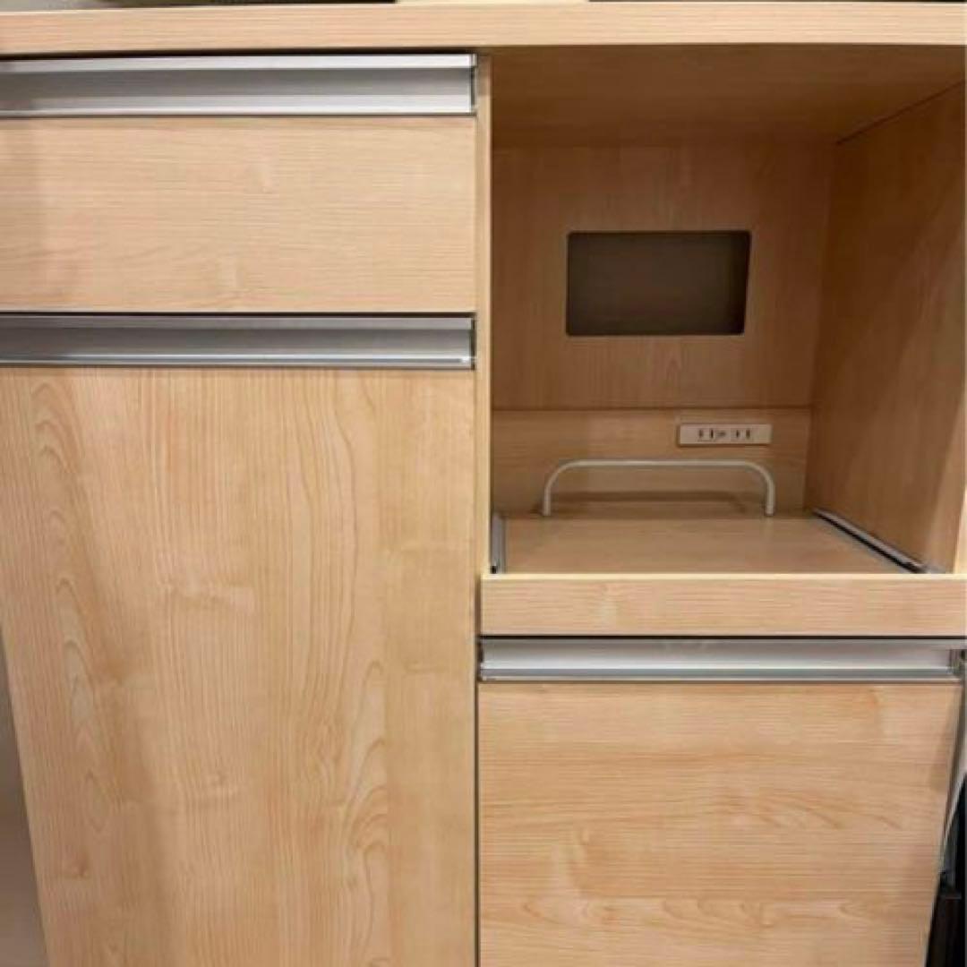 キッチンラック　レンジ台　食器棚　コンセント付　組み立て済み