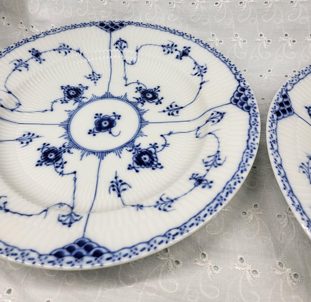 未使用✨ロイヤルコペンハーゲン ブルーフルーテッド ハーフレース プレート 大皿