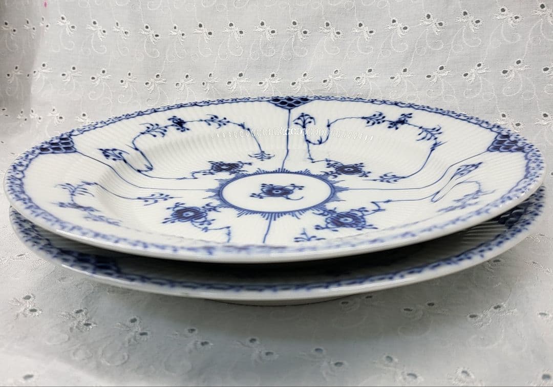 未使用✨ロイヤルコペンハーゲン ブルーフルーテッド ハーフレース プレート 大皿