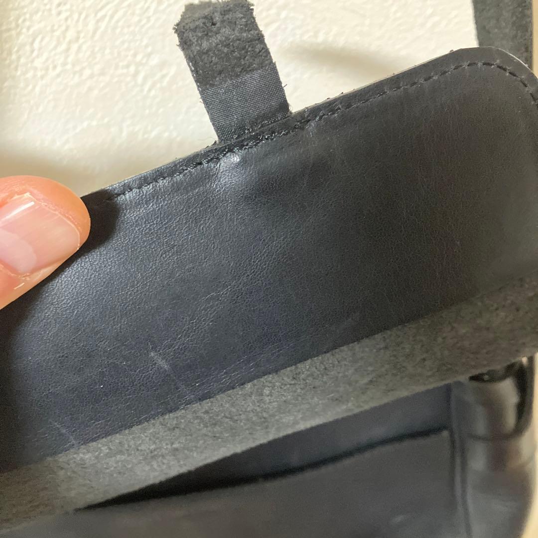 90s ヨウジヤマモト Y's ワイズ 黒 レザー ショルダーバッグ