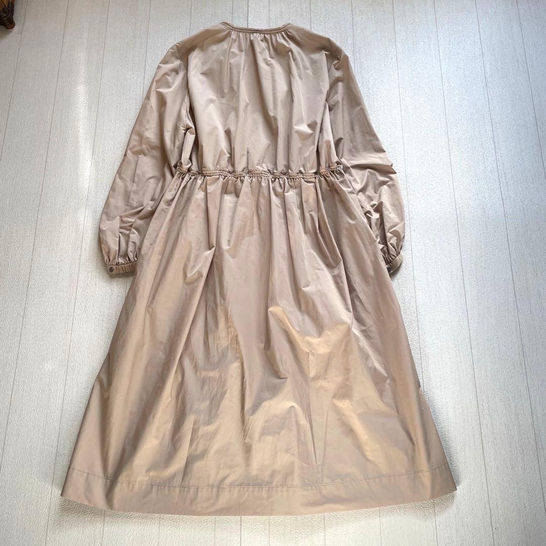 Ballsey ライトタフタ ジップアップロングコート　ライトベージュ　38