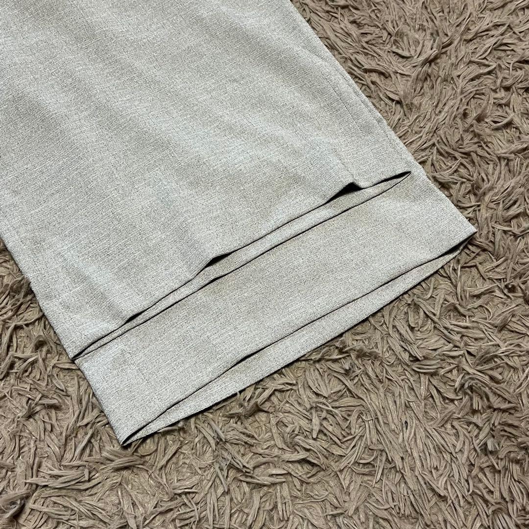 洗える✨インディヴィ　リネン風セットアップパンツスーツ✨大きいサイズ48&44